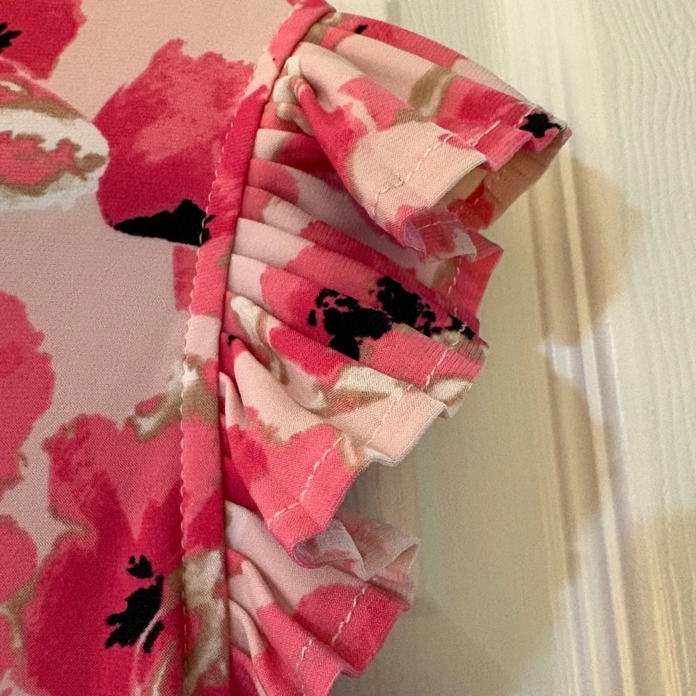 Pink Floral Anne Klein Size M - Picture 5 of 6